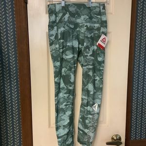 Reebok Leggings High Rise Green Size Small New